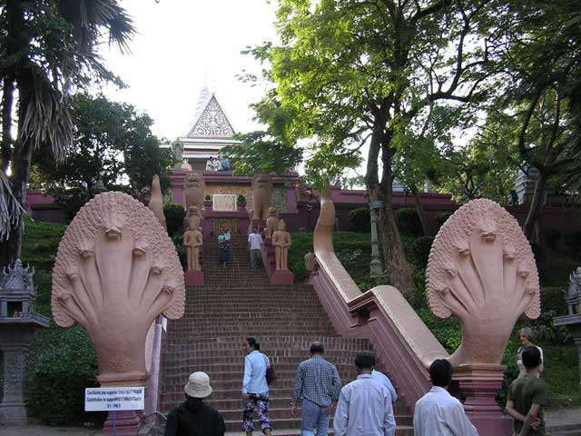The main steps to the temple
