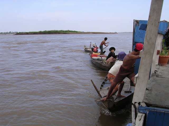 Intruders boarding the boat, we think because we fouled their fishing nets