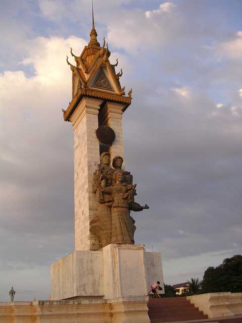 Cambodia-Vietnam Friendship Monument commemorating Vietnam's assistance in overthrowing the Khmer Rouge regime in 1979