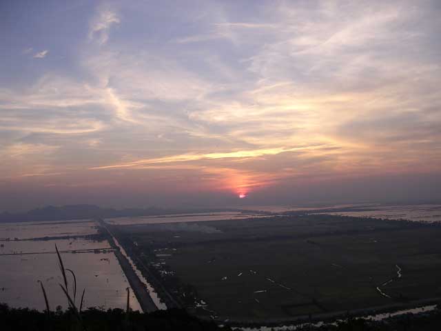 Sunset over Cambodia