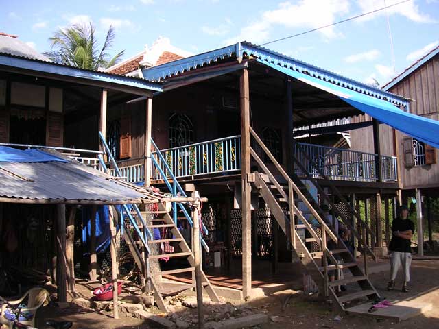 Outside the weaving house