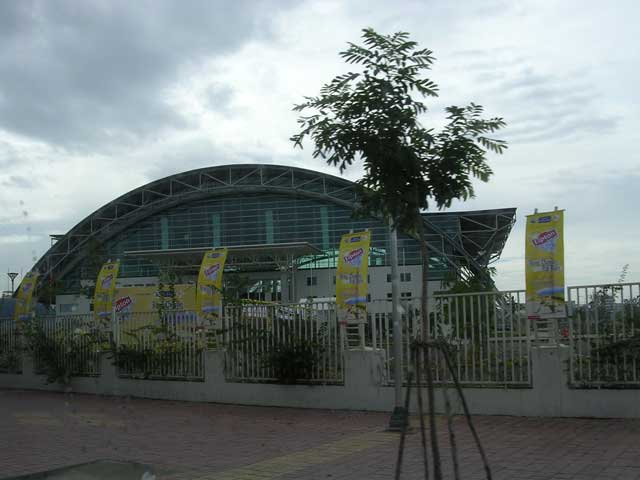 On the way in: not sure what this is - maybe a sports hall