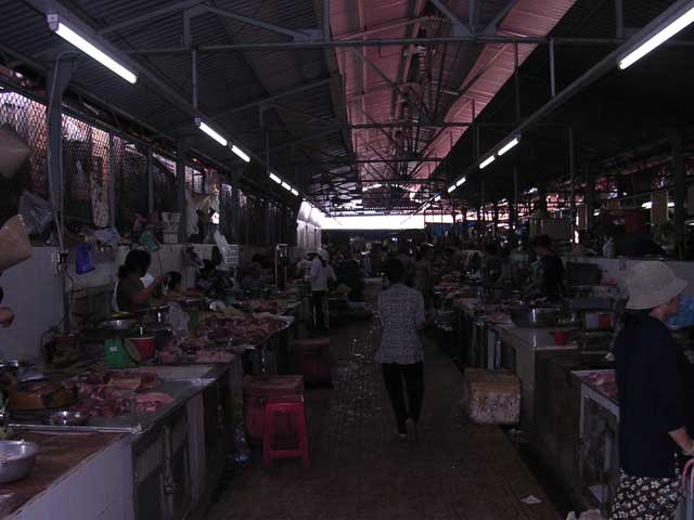 The meat department at Binh Tay market, the biggest in Saigon