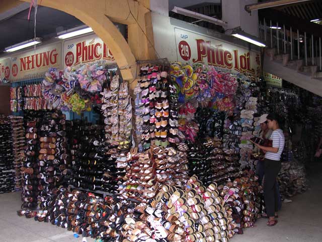 Footwear at Binh Tay, Ho Chi Minh City's largest market