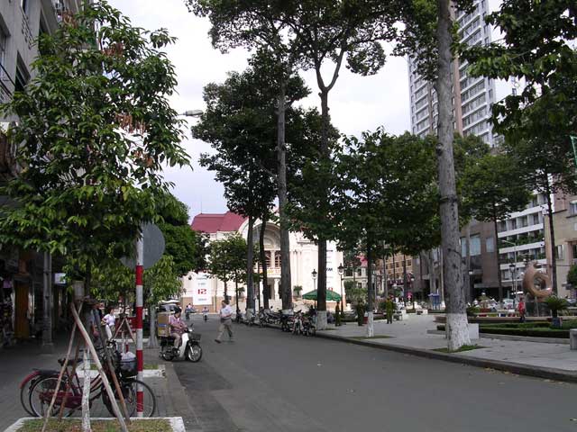 Down the street towards the French-built Opera