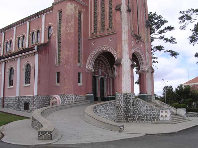 The approach to the church