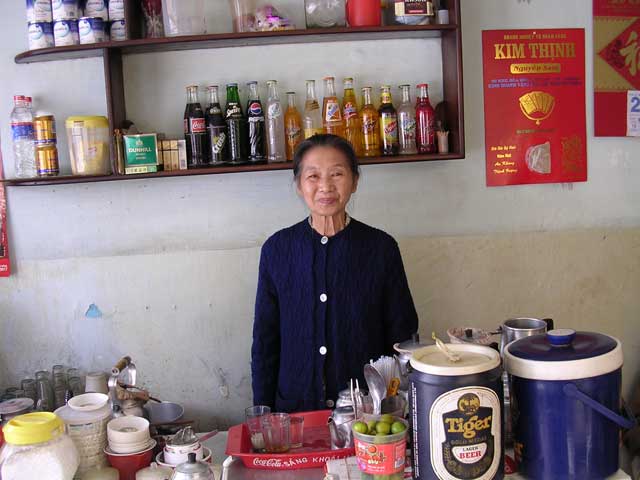 The café's charming owner