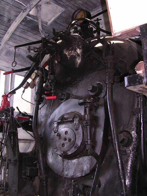 The boiler on the steam train