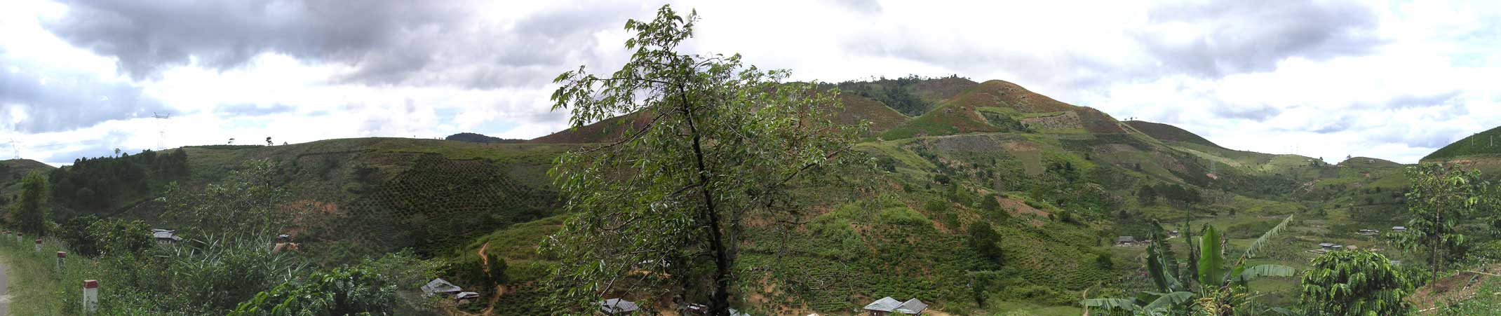 Panorama across the same landscape<br />(composite of 4 photographs)