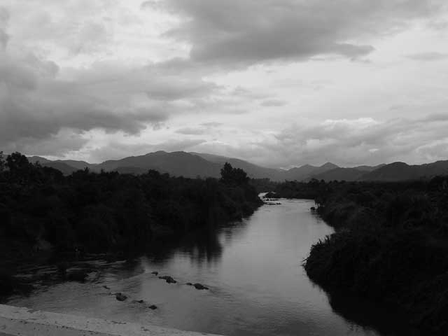 An accidental black and white shot from a bridge in the Central Highlands