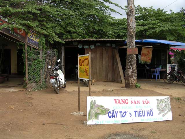 Dog and cat meat served here (not to us!) in the Central Highlands