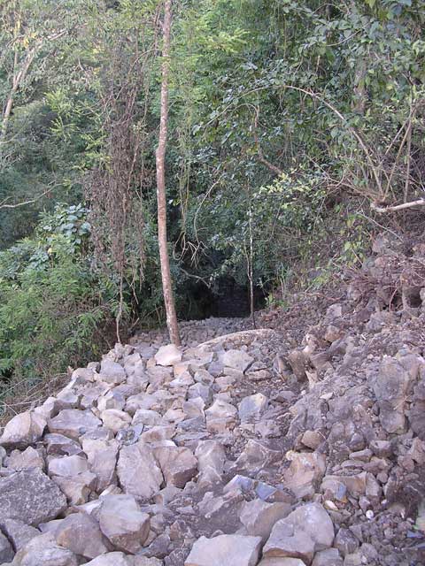 Hard to recognise, but these are the steps we've just climbed