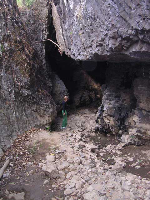 Mary enters the canyon