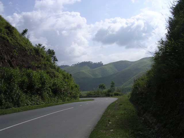 On the road down towards the coast