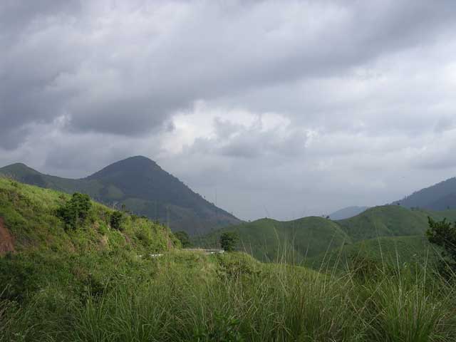 These hills were covered in jungle until they were 'treated' with Agent Orange.