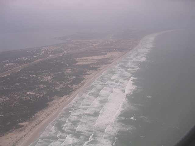 Along Cam Ranh bay from the plane - a lot of Vietnam's coast is like this.