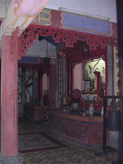 A side chapel with a bell