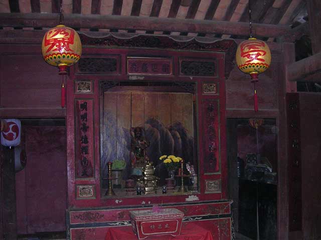 Chua Cau temple, in the middle of the bridge