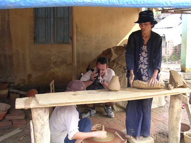 Pottery in production at the village where we stopped off