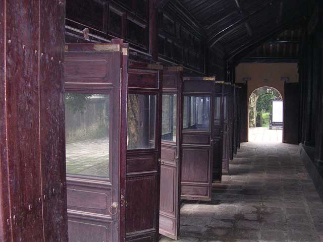Vietnam: near Hu&eacute; - Tu Duc's tomb: gallery of doors