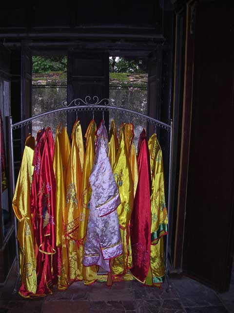 Just to prove it's a real theatre, a rack of theatrical costumes
