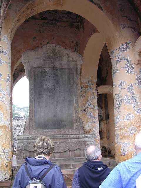 The Stele itself, the largest in Vietnam, a stone tablet weighing 20 tonnes