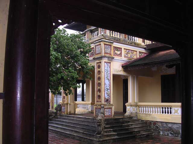 Steps to the Dien Tho Residence (? We were so wet by this time that we were past caring)