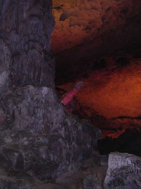 This rock - subtly lit, no? - is a fertility symbol. Why is that no surprise?