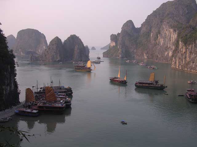Boats on Ha Long Bay, Vietnam