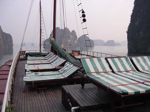 Loungers on the roof