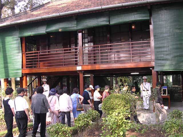 The 'traditional' stilt house that was built for Ho - still more than he wanted but he accepted it.