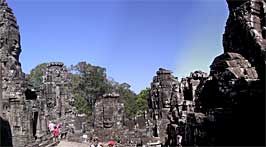 In the upper part of the temple