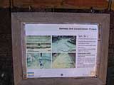 Information board about conservation on Courtyards I and II