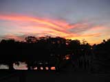 Sunset from the outer causeway of Angkor Wat