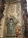 A well restored statue in a niche