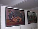 One of the few survivors painted what he witnessed - the one on the right shows the gallows