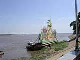 A float being prepared for Phnom Penh's annual Water Festival