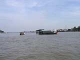 A boatload of pots on the Mekong