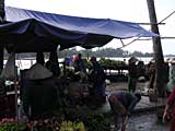 Hoi An's market overspills down to the waterside