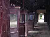 One of the corridors with one side entirely doors opening to the air