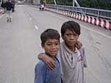 A couple of local boys on the Dakrong Bridge