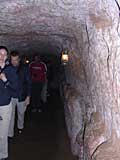 This slightly larger tunnel was the school room (with apologies for the red-eye)