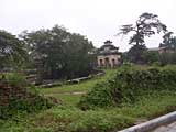 Looking across to an ornamental gate