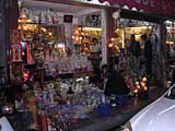 Shop full of lamps, Buddhas and bowls