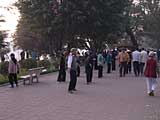 This was the nearest to what we know as Tai Chi, led by the man in the cap
