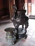 Traditional urn and stool