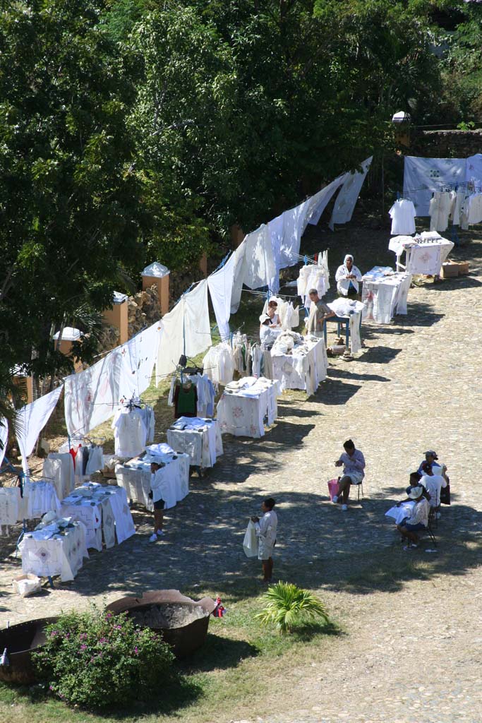 They're selling mostly textiles - cloths, garments, etc.