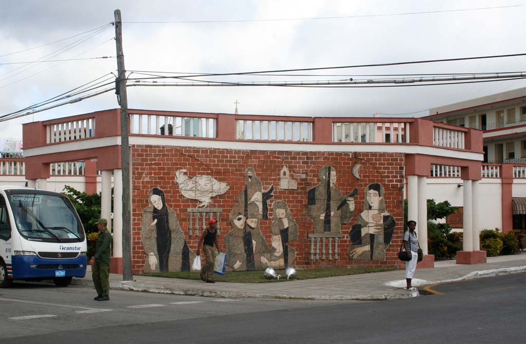 Decorative feature on a corner.