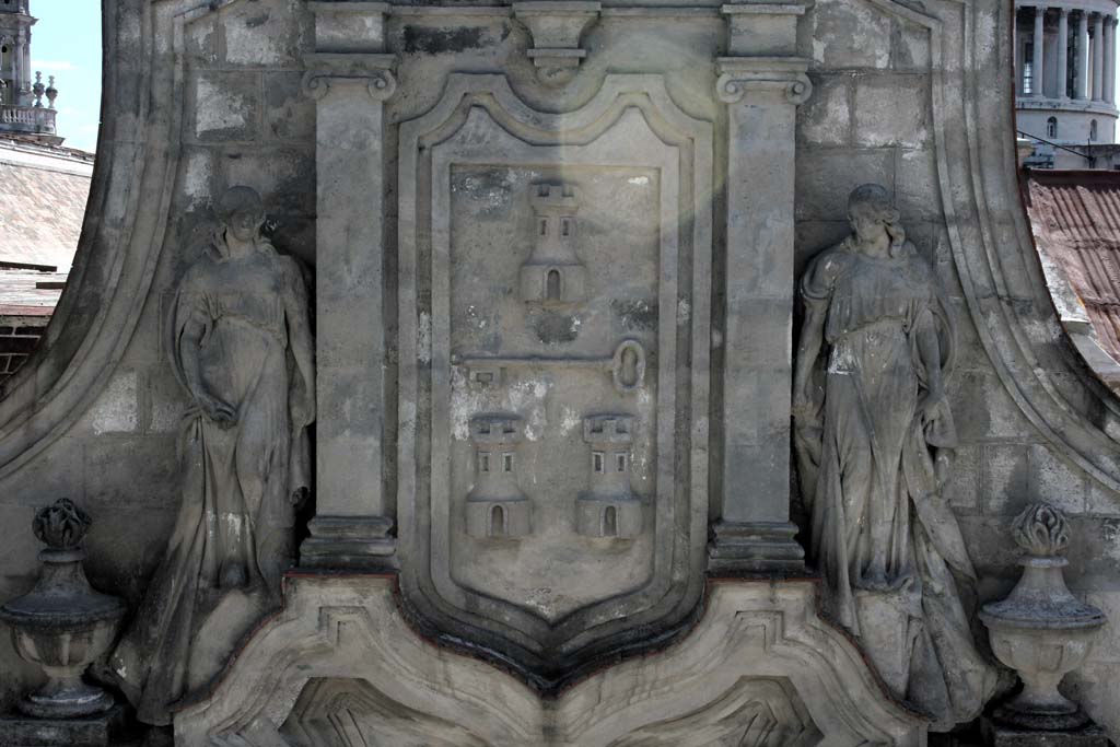 A decoration on the <em>Gran Teatro</em> from the roof terrace.