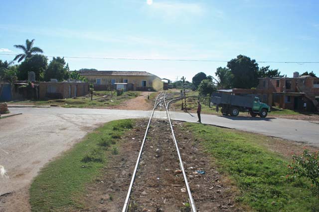 Track and points the other side of the station.